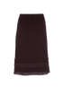 Chanel 02P Layered Tie-Waist Skirt, £250, Clothing, Burgundy, Polyester (Polymer), Back view