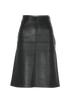 Toteme A-Line Skirt, &pound;250, Clothing, Black, Lambskin Leather, Front view