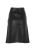 Toteme A-Line Skirt, &pound;250, Clothing, Black, Lambskin Leather, Back view