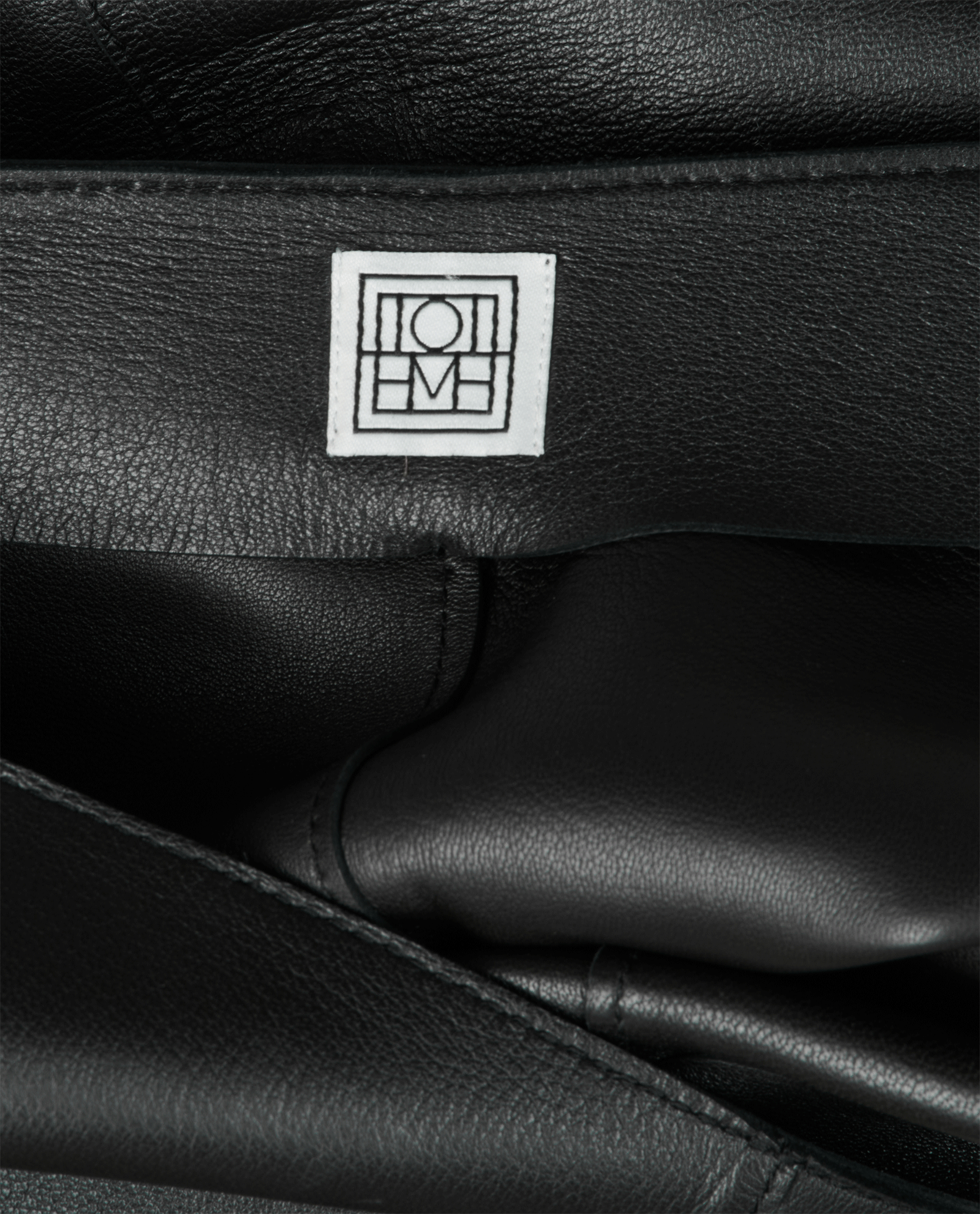 Toteme A-Line Skirt, &pound;250, Clothing, Black, Lambskin Leather, Other view