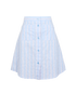 Gucci GG Striped Skirt, &pound;220, Clothing, Blue, Cotton, Front view
