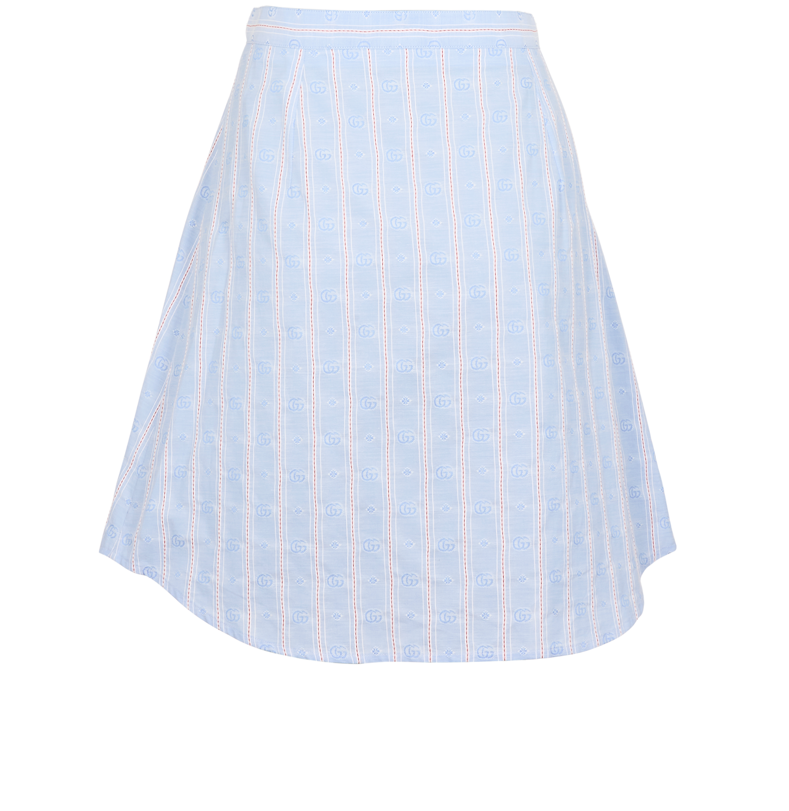 Gucci GG Striped Skirt, &pound;220, Clothing, Blue, Cotton, Back view