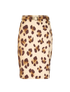 Versace Leopard Print Skirt, &pound;300, Clothing, Brown, Viscose, Front view