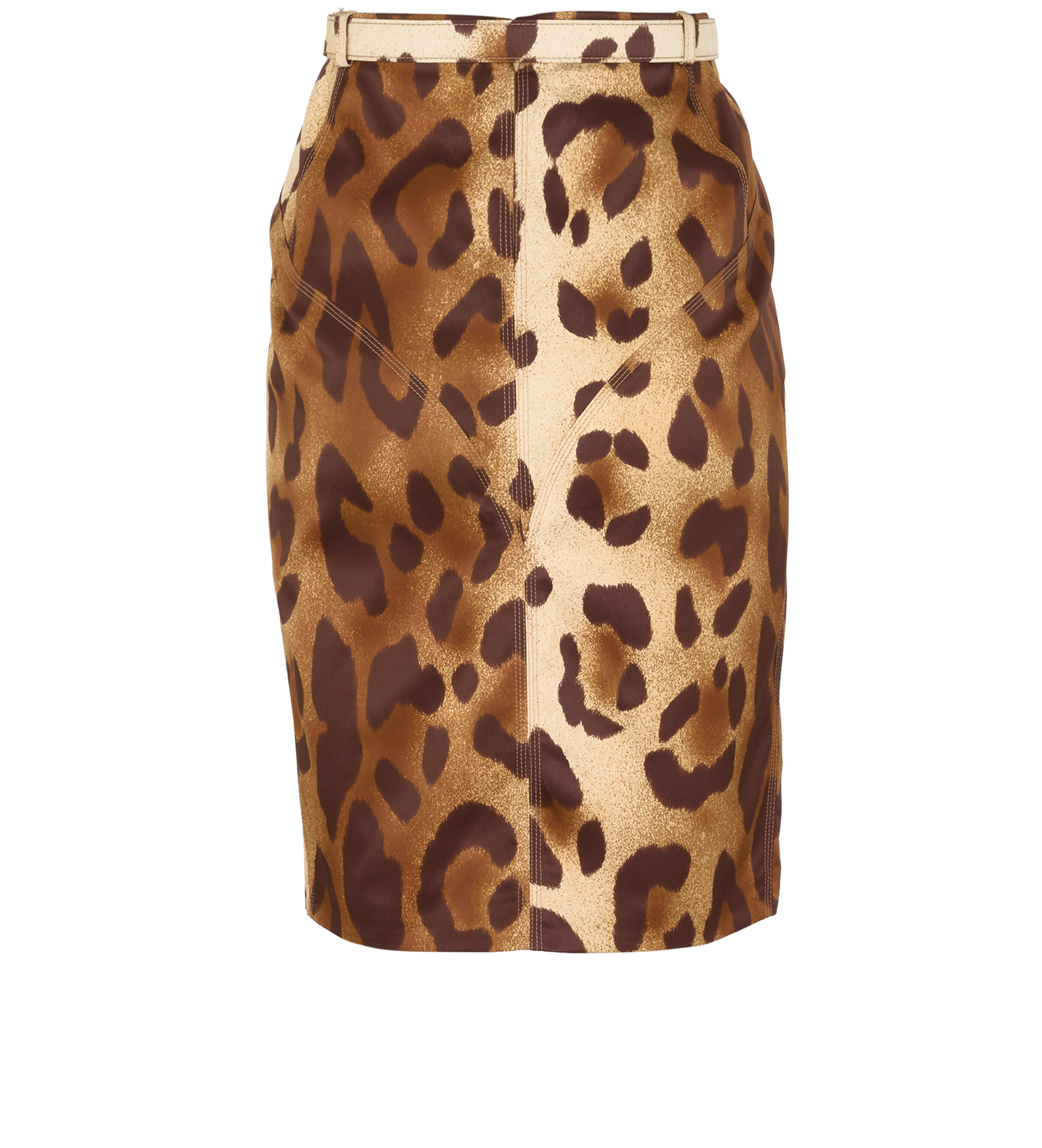 Versace Leopard Print Skirt, &pound;300, Clothing, Brown, Viscose, Back view