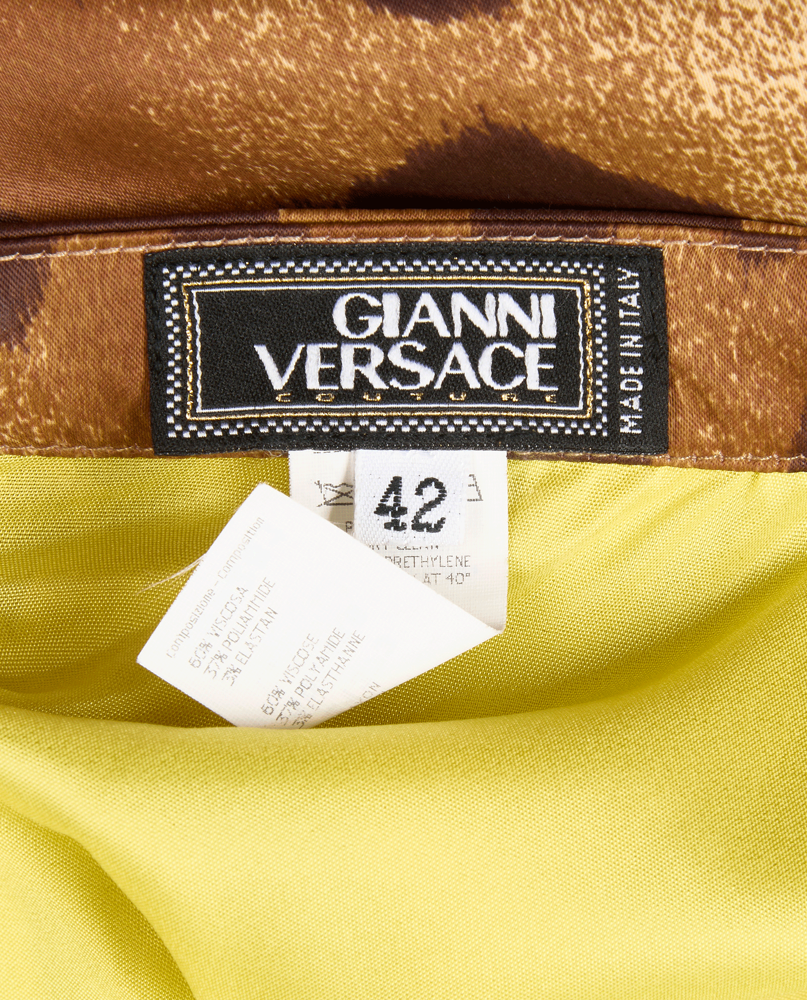 Versace Leopard Print Skirt, &pound;300, Clothing, Brown, Viscose, Other view