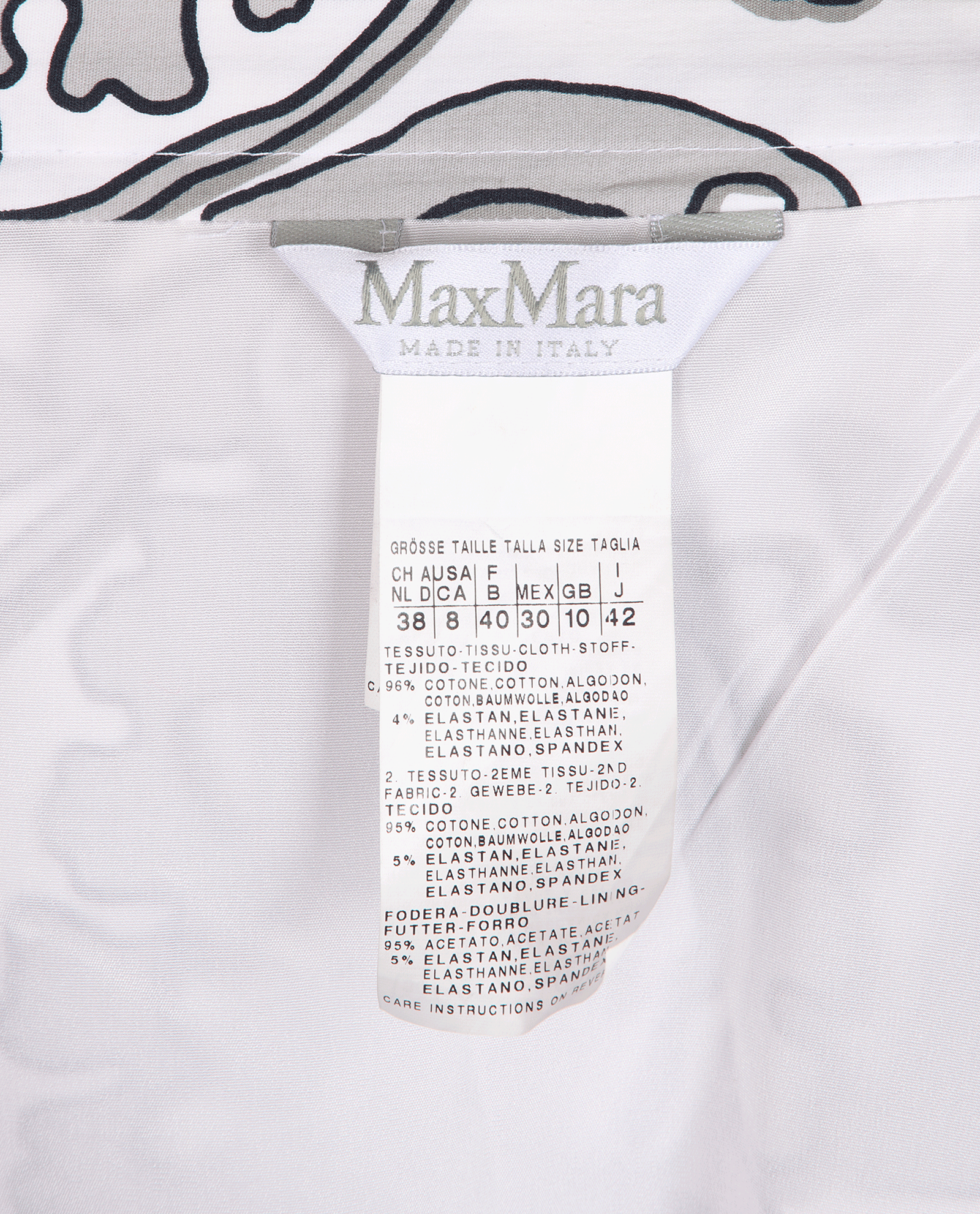 Max Mara Paisley Pencil Skirt, &pound;150, Clothing, Black/White/Yellow, Cotton, Other view