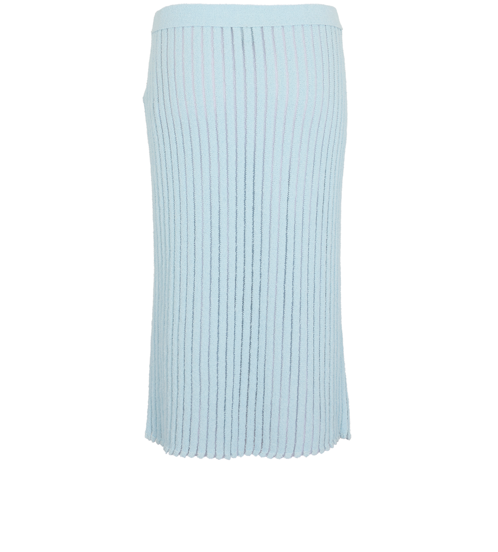 Bottega Veneta Ribbed Skirt, &pound;400, Clothing, Blue, Cotton/Nylon, Back view