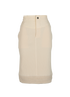 Bottega Veneta Ribbed Skirt, &pound;350, Clothing, Cream, Cotton, Front view