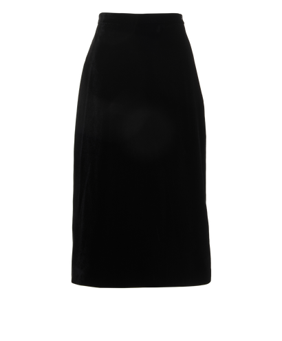 Gucci Velvet Skirt, &pound;180, Clothing, Black, Silk/Viscose, Front view