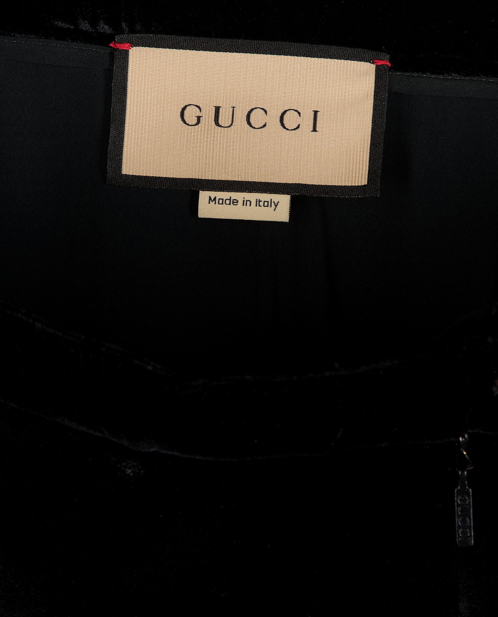 Gucci Velvet Skirt, &pound;180, Clothing, Black, Silk/Viscose, Other view