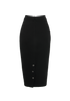 Chanel Double Pocket Pencil Skirt, &pound;550, Clothing, Black, Nylon/Wool, Back view