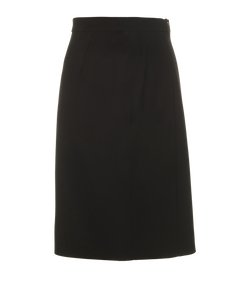 Hermes A-Line Skirt, Wool, Black, UK10, 1*