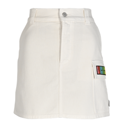 Gucci Patches Mini Skirt, Cotton, White, UK8, 3*