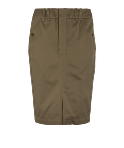 Saint Laurent Knee Pencil Skirt, Cotton, Khaki, UK10, 3*
