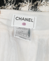 Chanel Tweed Flared Skirt, £450, Clothing, Black/Cream/Navy, Cotton, Other view