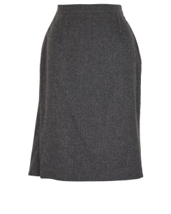 Christian Dior Asymmetric Skirt, Wool/Angora, Grey, UK10, 2*
