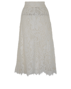 Dolce & Gabbana Lace Skirt, Viscose, White, Uk12, 2*