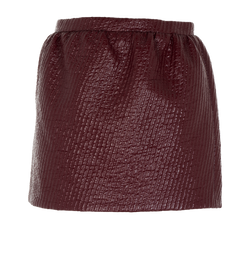 Gucci Embossed Mini Skirt, Wool/Poly, Red, UK10, 2*