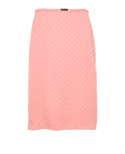 Gucci GG Pencil Skirt, Silk, Pink, UK10, 3*