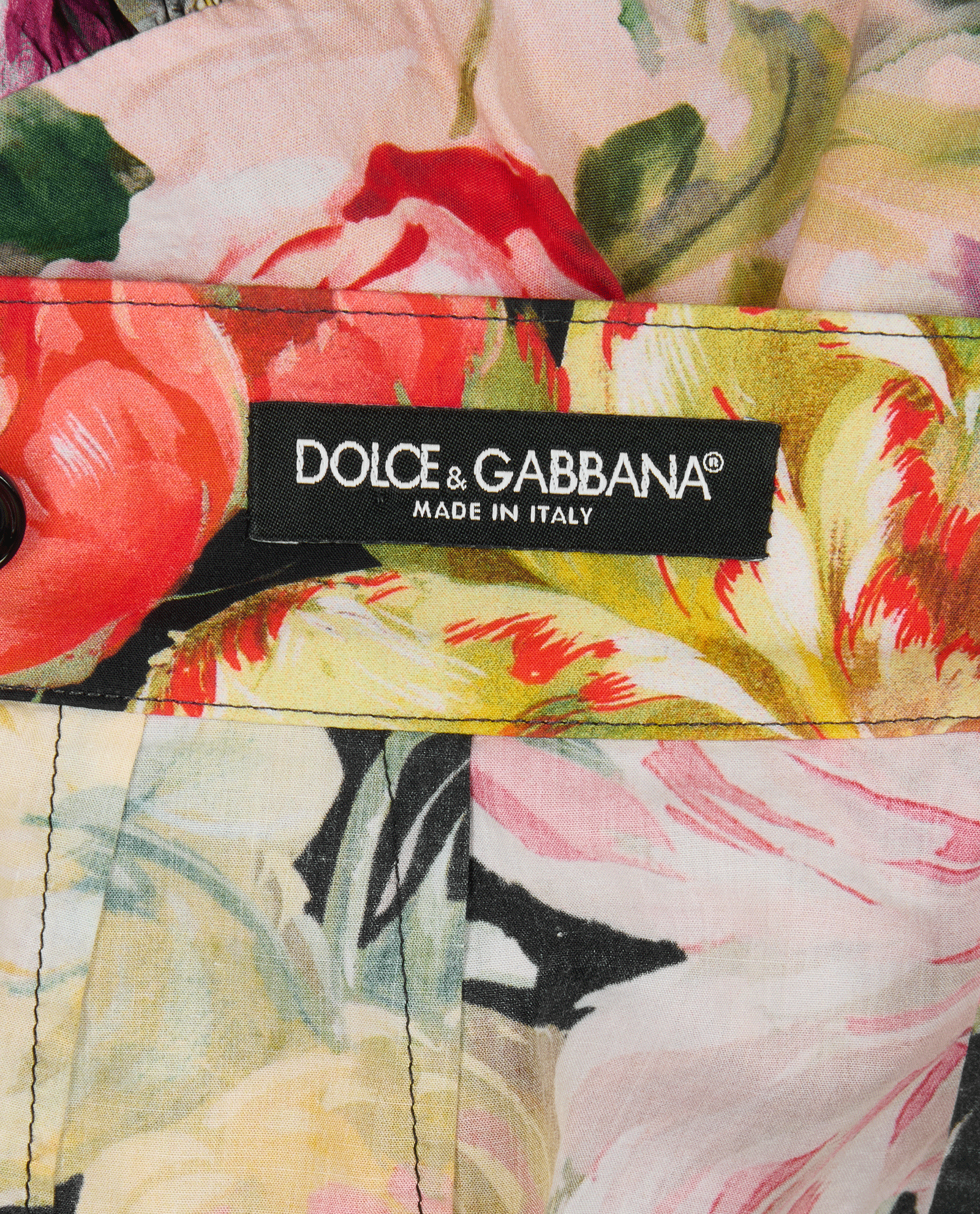 Dolce & Gabbana Tiered Floral Skirt, &pound;180, Clothing, Black/Pink, Cotton, Other view