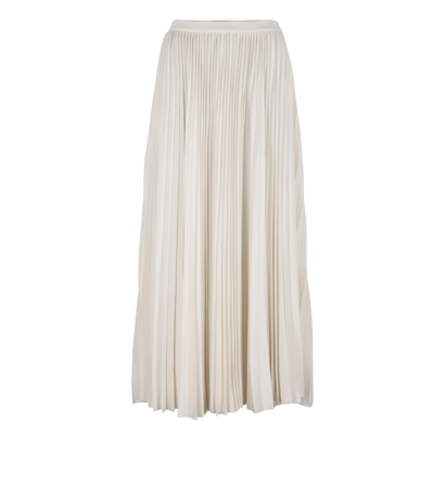 Christian Dior Pleated Maxi Skirt, £1,100, Clothing, Cream, Silk, Front view
