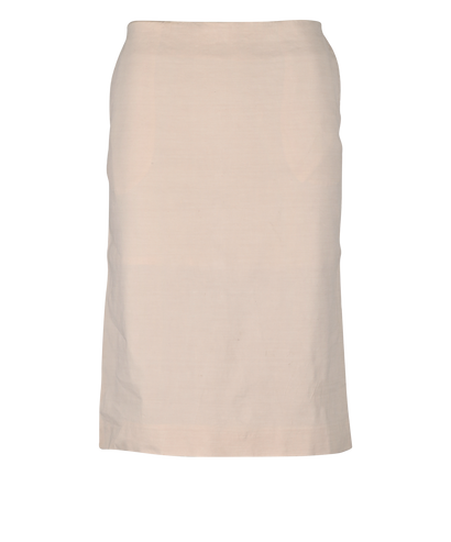 Acne Studios Back-Vent Skirt, £110, Clothing, Pink, Linen/Viscose, Front view