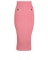Balmain Knit Pencil Skirt, £150, Clothing, Pink, Viscose, Front view