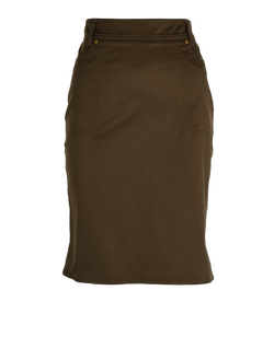 Gucci Utility Pencil Skirt, Cotton, Khaki, UK 12, 2*