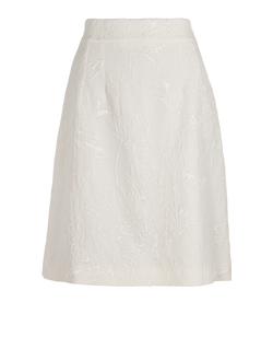 Dolce & Gabbana Jacquard Skirt, Cotton, White, UK14, 4*