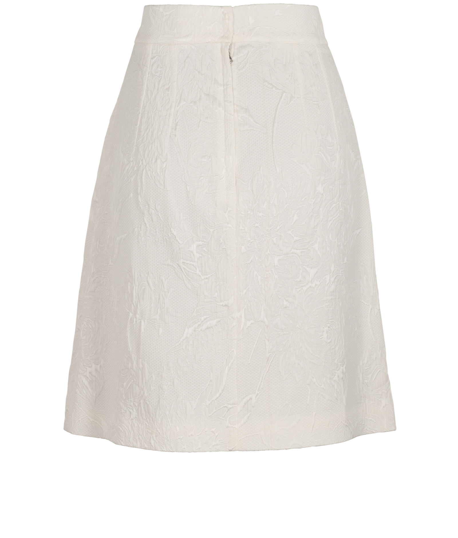 Dolce & Gabbana Jacquard Skirt, &pound;80, Clothing, White, Cotton, Back view