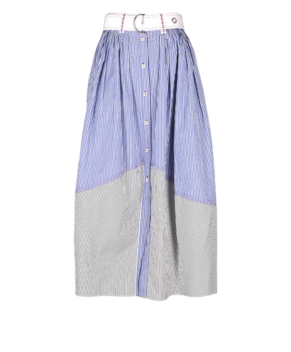Chloe Striped Skirt, £150, Clothing, Blue/White, Cotton, Front view
