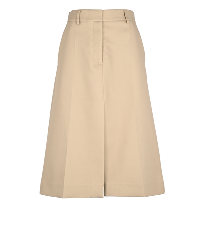 Stella McCartney Split A-Line Skirt, £110, Clothing, Beige, Polyester (Polymer), Front view