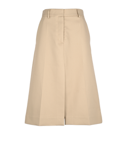 Stella McCartney Split A-Line Skirt, Poly, Beige, UK 8, 3*