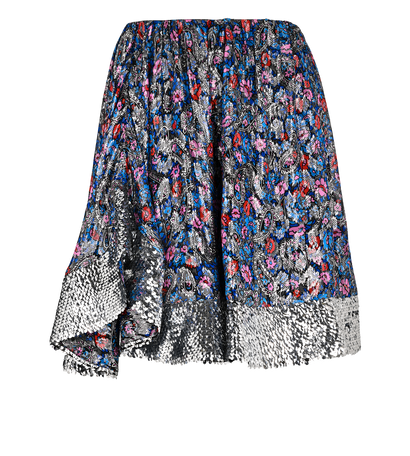Isabel Marant Merezia Skirt, &pound;90, Clothing, Blue/Silver, Silk, Front view
