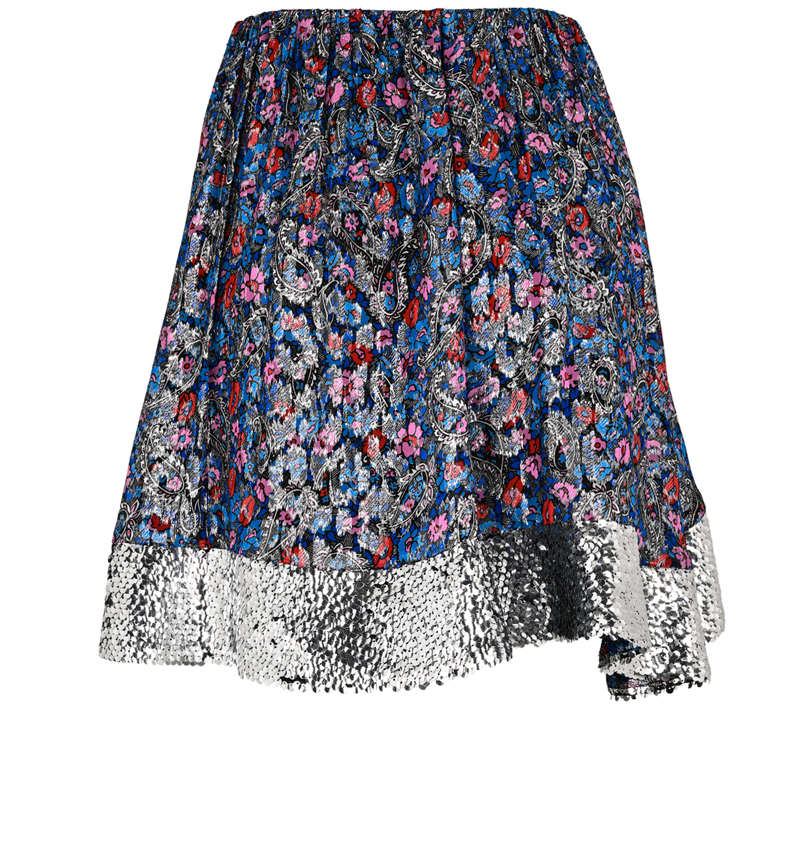 Isabel Marant Merezia Skirt, &pound;90, Clothing, Blue/Silver, Silk, Back view