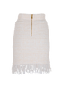 Balmain Tweed Fringe Skirt, back view