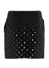 Saint Laurent 2019 Sequin & Polka Dot Mini Skirt, &pound;210, Clothing, Black, Wool, Back view