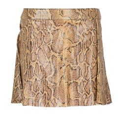 Chloe Snakeskin Effect Mini Skirt, Leather, Brown, UK10, 2*