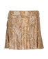 Chloe Snakeskin Effect Mini Skirt, £170, Clothing, Brown, Leather, Front view