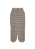 Burberry Check Pencil Skirt, &pound;110, Clothing, Beige, Wool, Back view