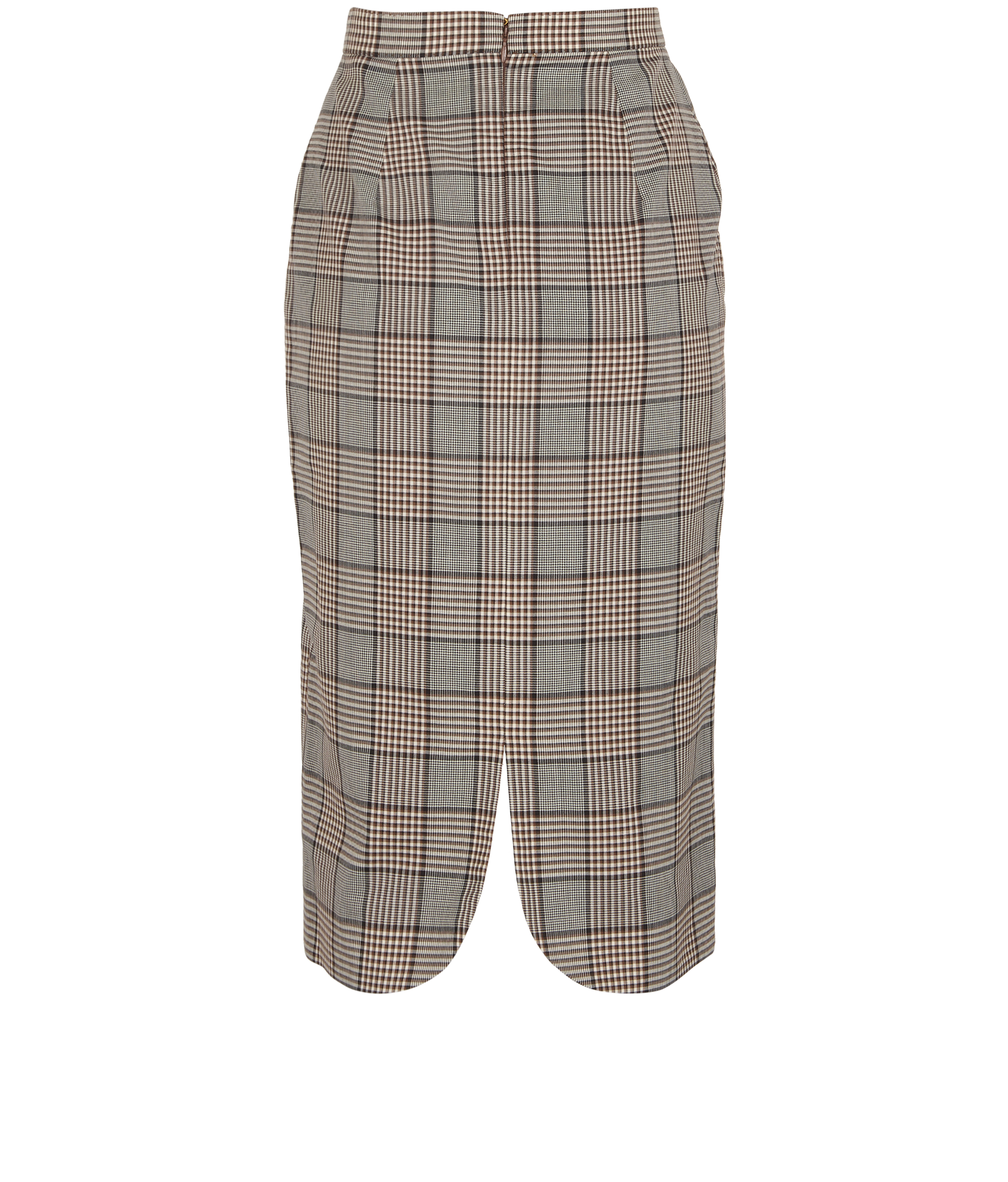 Burberry Check Pencil Skirt, &pound;110, Clothing, Beige, Wool, Back view
