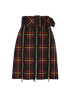 Gucci Check Zipped Skirt, £250, Clothing, Navy/Red/Yellow, Wool, Front view