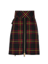 Gucci Check Zipped Skirt, £250, Clothing, Navy/Red/Yellow, Wool, Back view