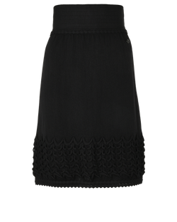 Chanel Above Knee Length Skirt, Wool, Black, UK8, 2*