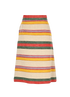 Gucci Striped Skirt, £190, Clothing, Beige, Linen, Back view