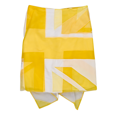 Burberry Patchwork Mesh Skirt, £95, Clothing, White/Yellow, Nylon, Front view