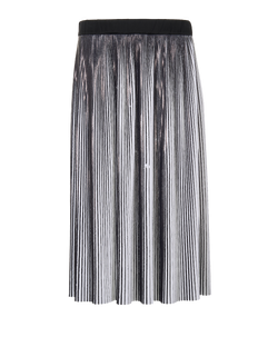 Balmain Plisse Skirt, Polyester, Black/White, UK8, 2*