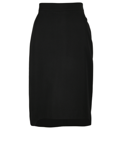 Saint Laurent 2010 Back-Zip Skirt, &pound;70, Clothing, Black, Polyester (Polymer)/Wool, Front view