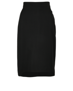 Saint Laurent 2010 Back-Zip Skirt, Wool/Poly, Black, UK 12, 3*