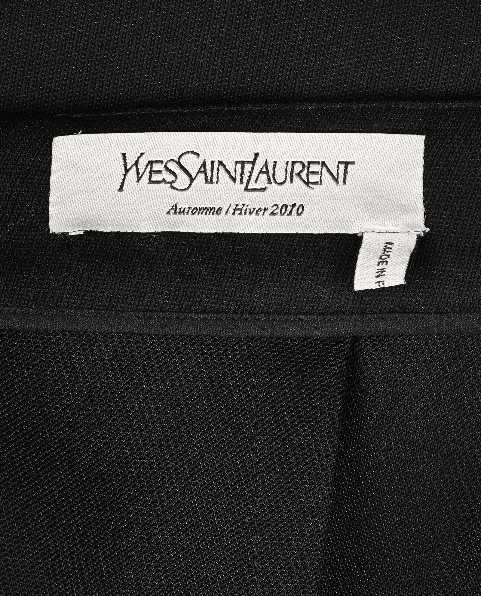Saint Laurent 2010 Back-Zip Skirt, &pound;70, Clothing, Black, Polyester (Polymer)/Wool, Other view